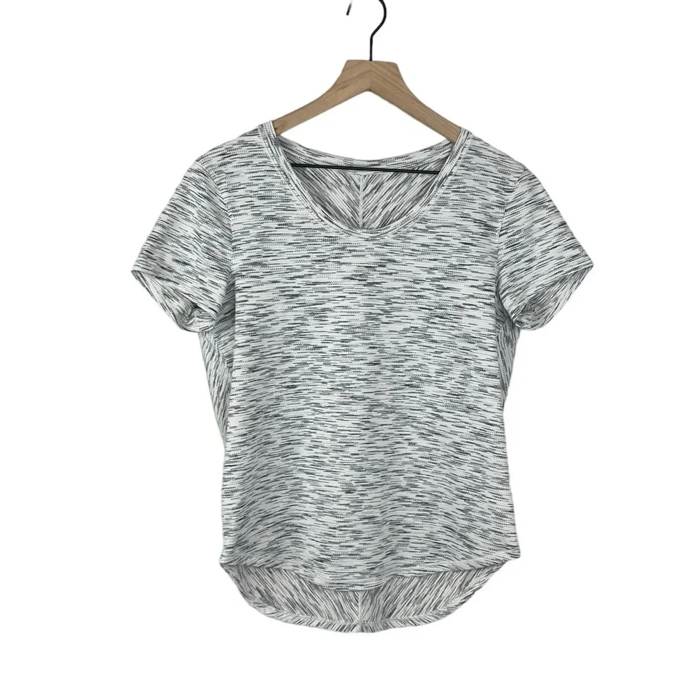 Lululemon Meant to Move Tee White Black Tiger Space Dye